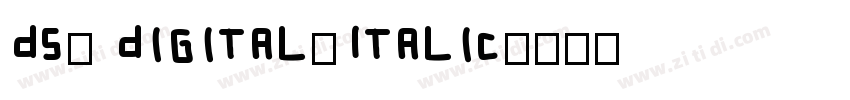 DS- Digital-Italic字体转换